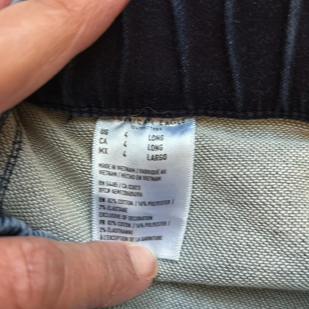 American Eagle Denim Joggers Dark Wash Size 4L - Picture 5 of 5